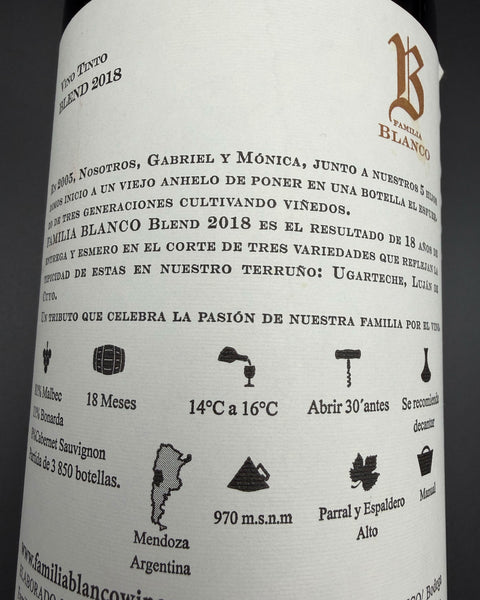 Vino Tinto Familia Blanco Blend 2018