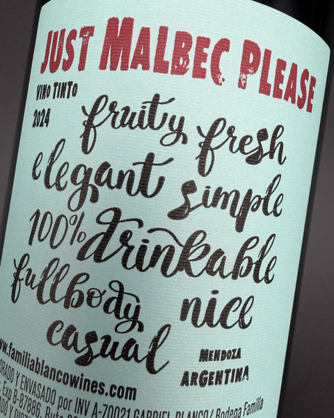 Vino Tinto Just Malbec Please 2024