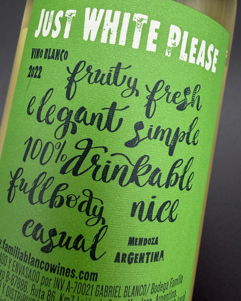 Vino Blanco Just White Please 2022