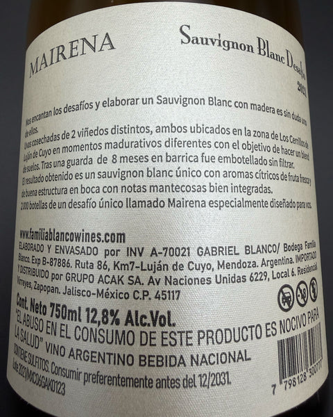 Vino Blanco Mairena Desafio Sauvignon Blanc 2021