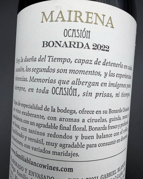 Vino Tinto Mairena Ocasión Bonarda 2022