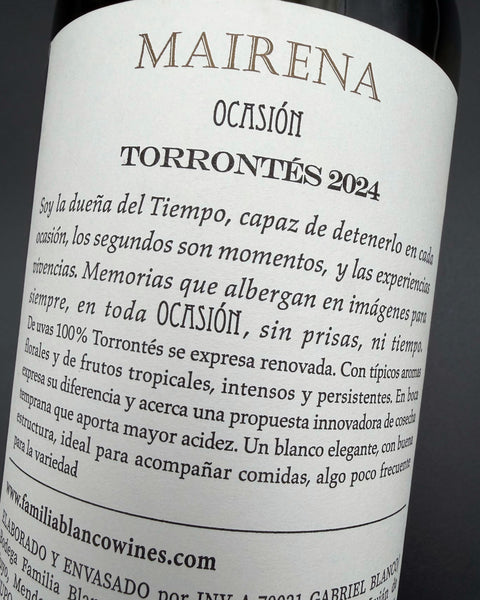 Vino Blanco Mairena Ocasión Torrontes 2024