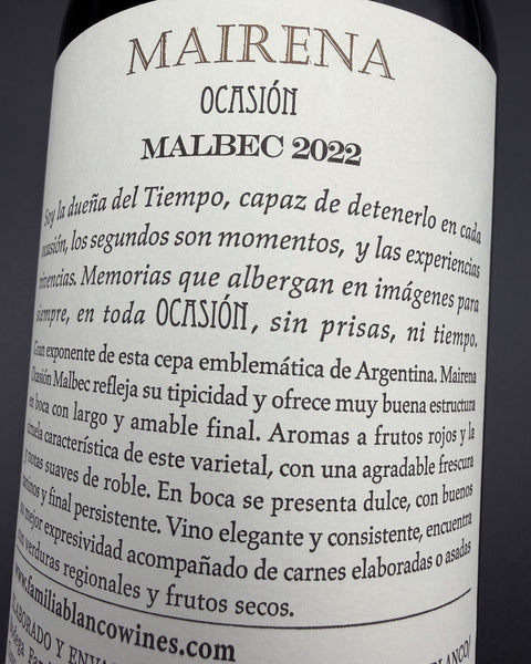 Vino Tinto Mairena Ocasión Malbec 2022
