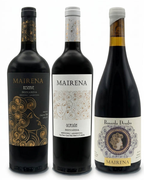 Set Triple Vino Tinto Bonarda Mairena