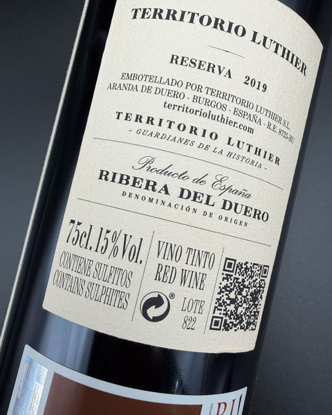 Vino Tinto Territorio Luthier Reserva 2019