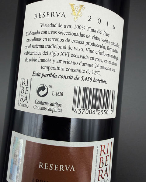 Vino Tinto ValSotillo VS Reserva 2016