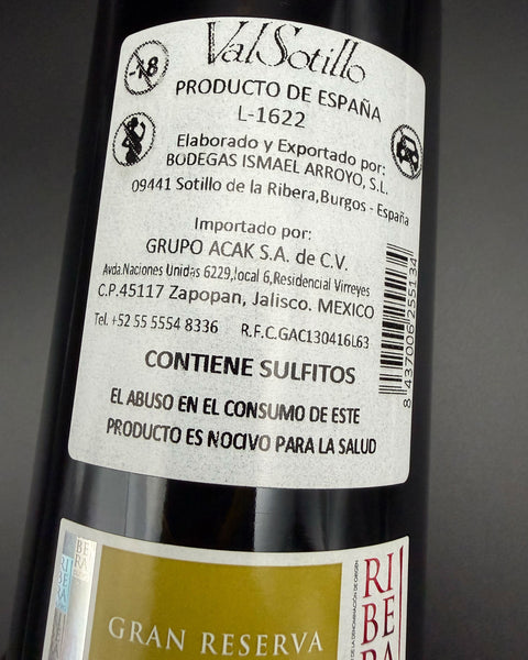 Vino Tinto ValSotillo Gran Reserva 2016